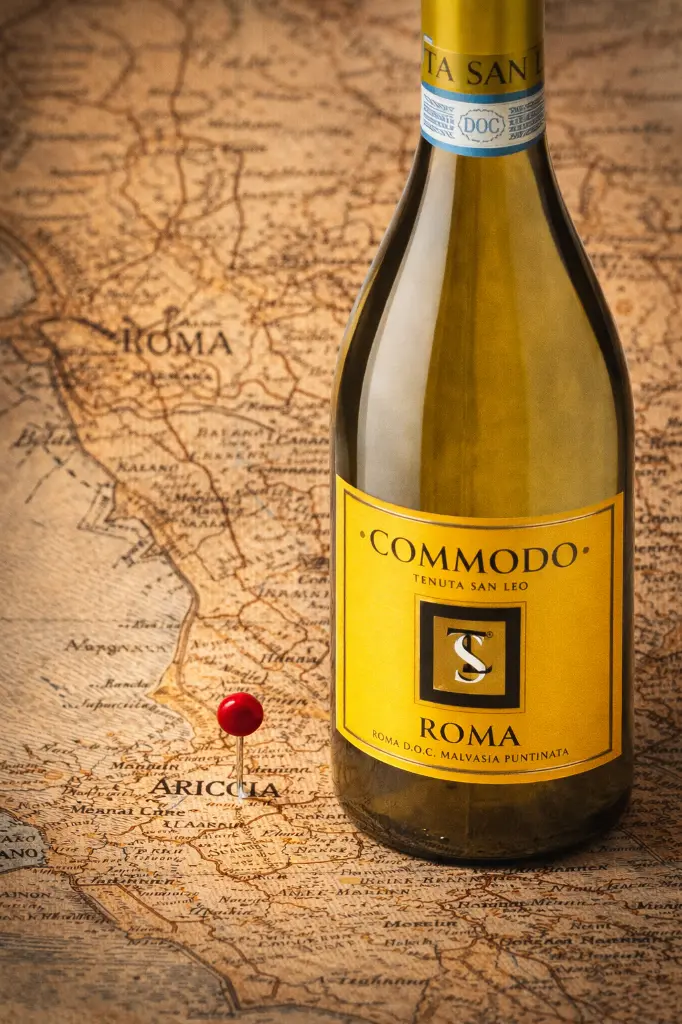 Vin Commodo sur carte de la Lazio.webp